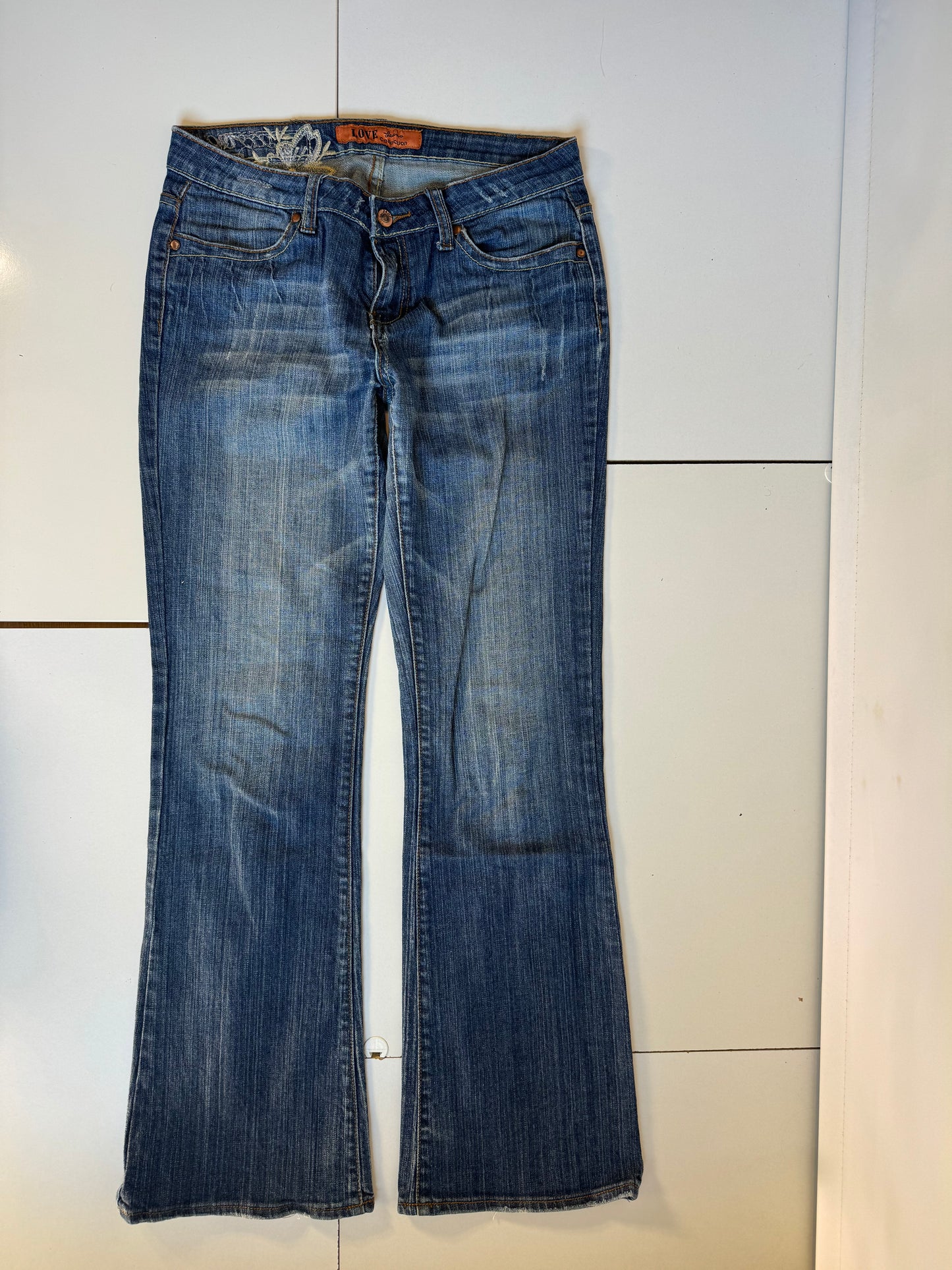 Lågmidjade jeans–stl: S/M