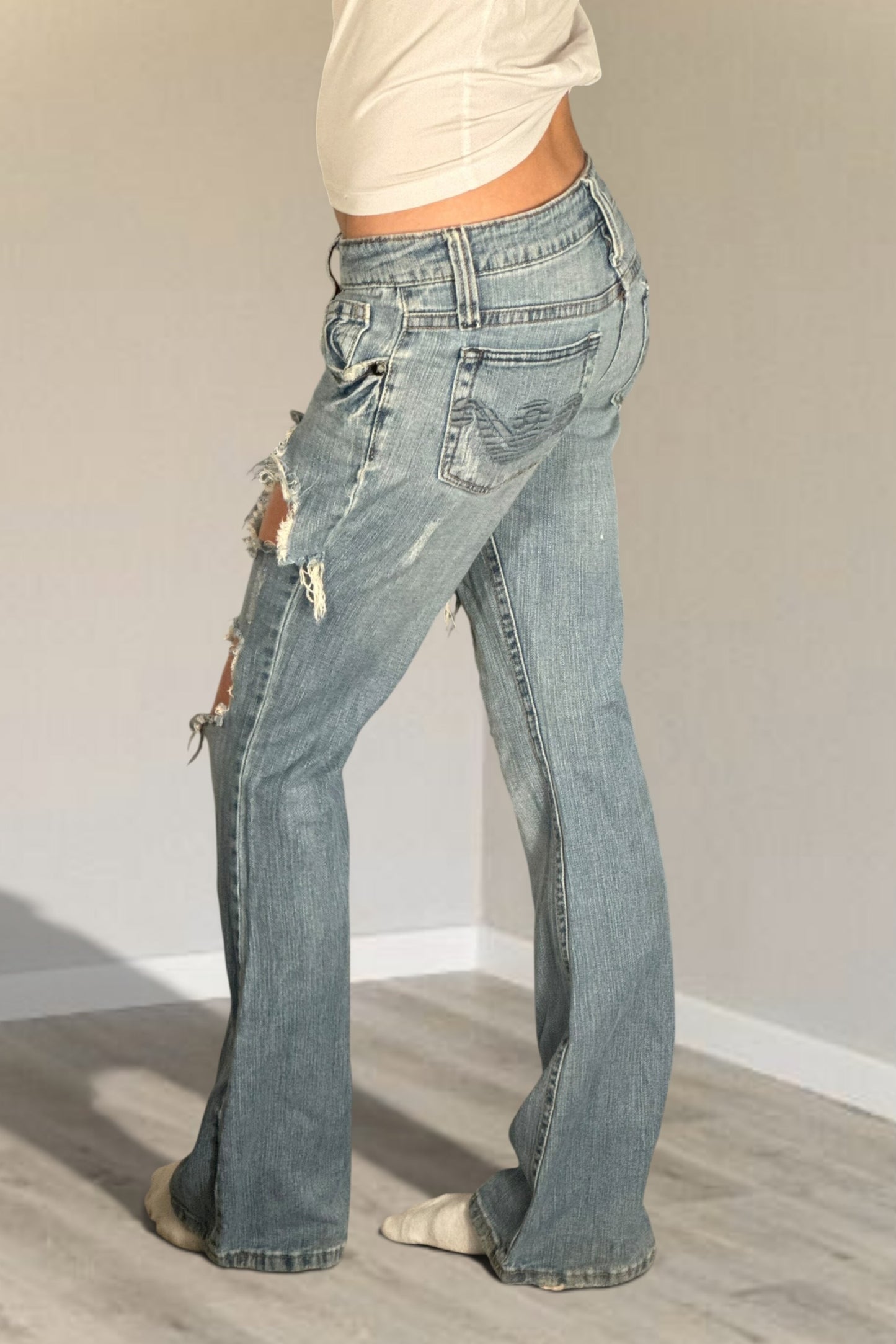 Lågmidjade jeans stl: S