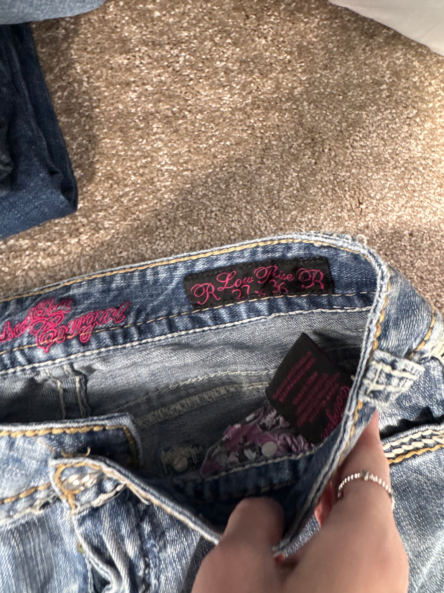 Lavtaljede jeans str: S