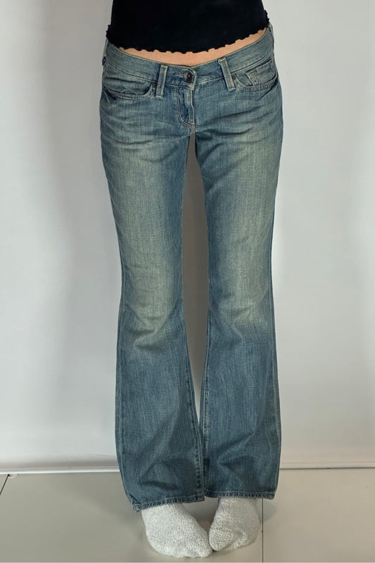 Lågmidjade jeans–stl: S