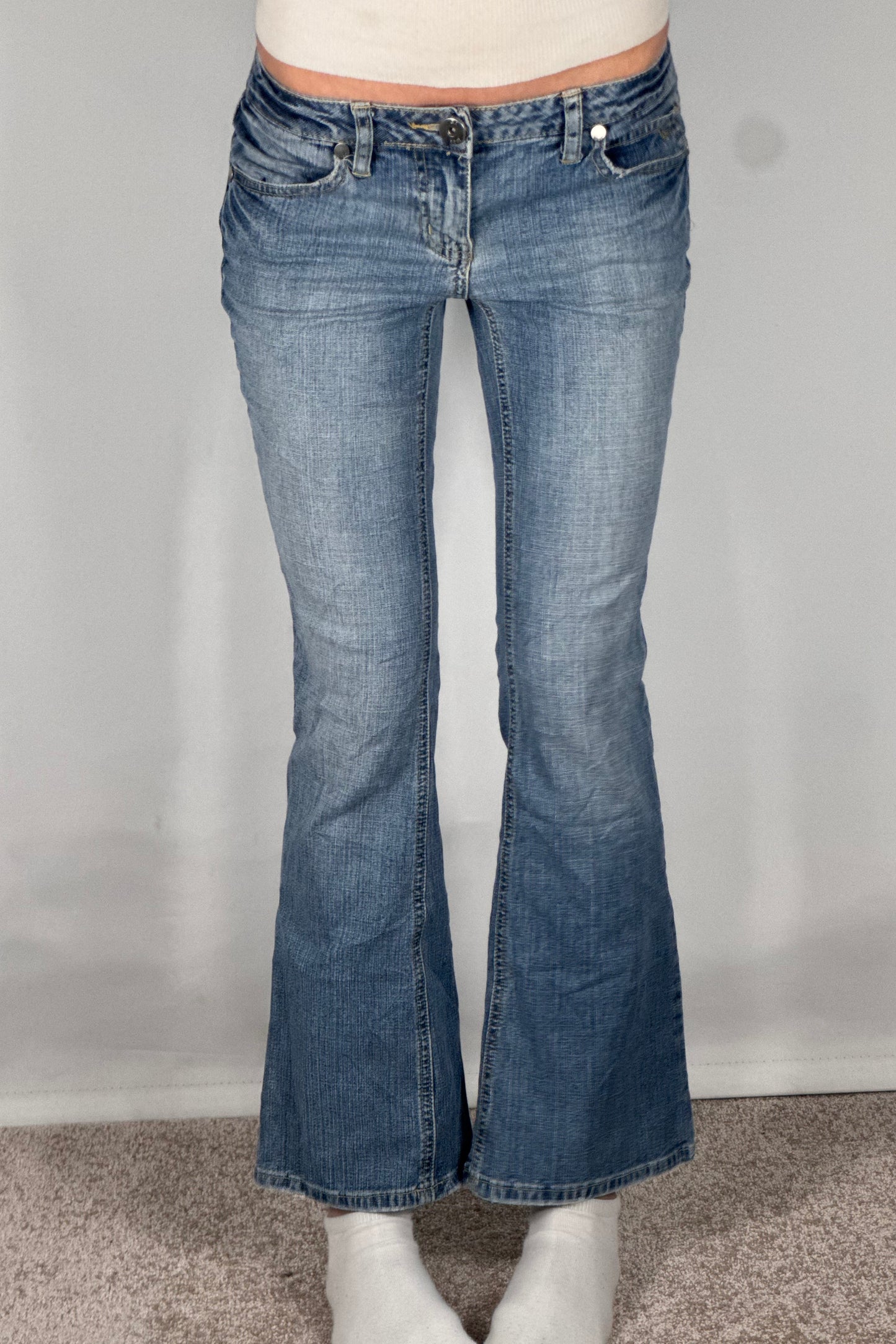Lavmidede jeans str: XXS