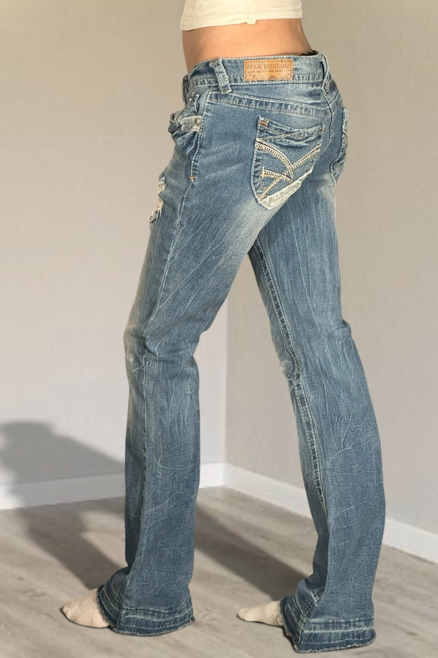Lågmidjade jeans stl: S/M