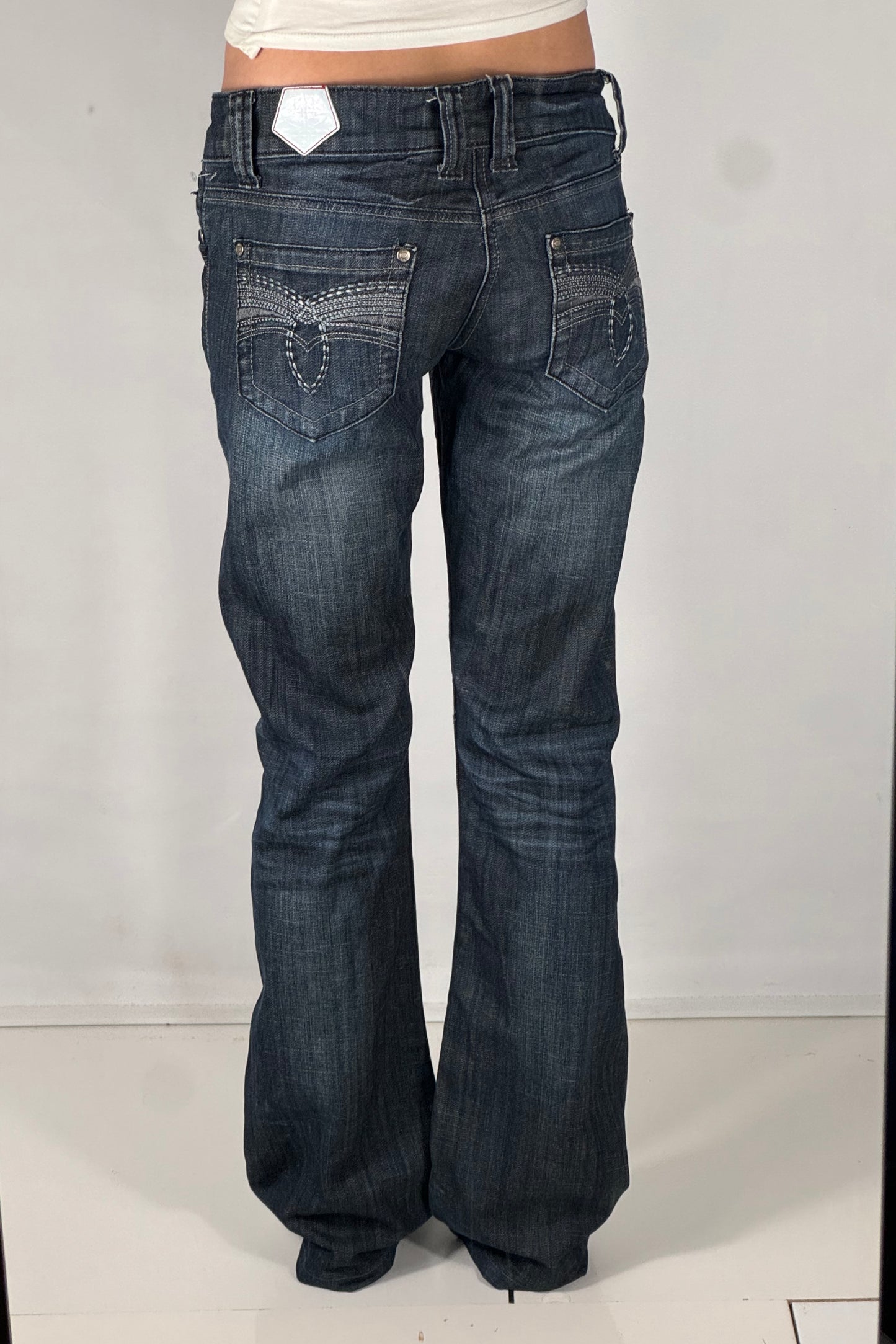 Lavtaljede jeans str: S