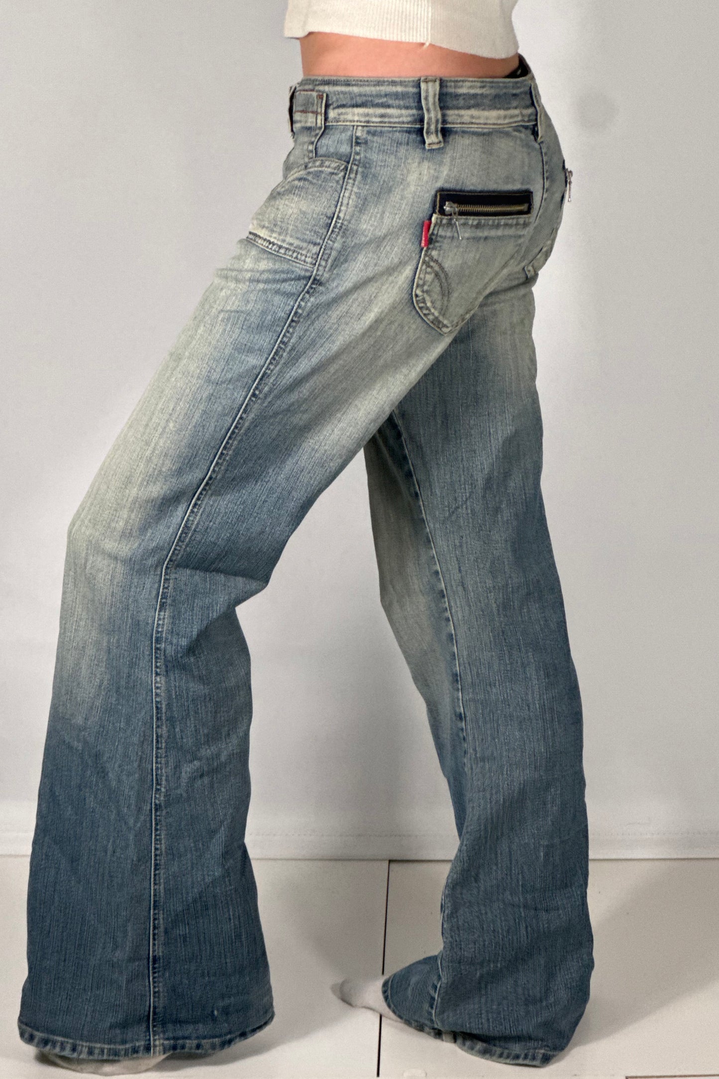 Lavtaljede jeans str: S