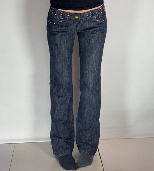 Lågmidjade jeans–stl: S