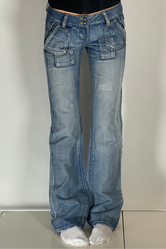 Lågmidjade jeans-stl: S