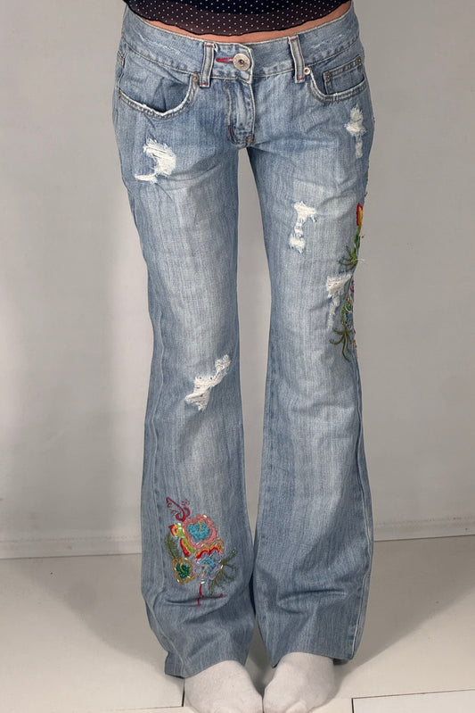 Lavtaljede jeans str: S