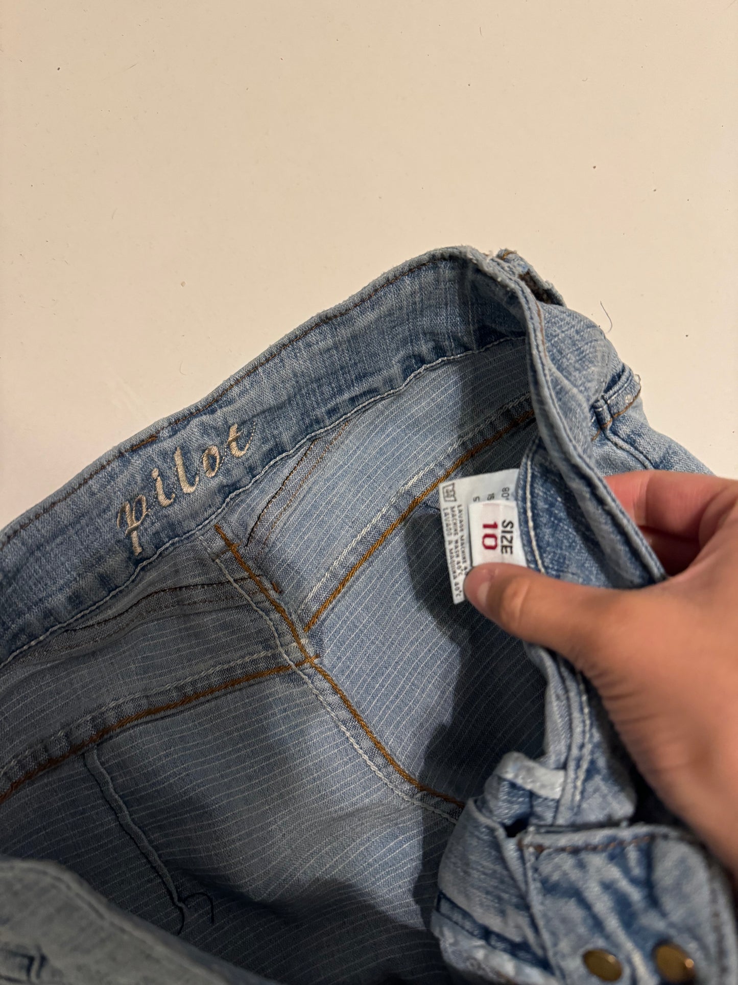 Lågmidjade jeans–stl: XS