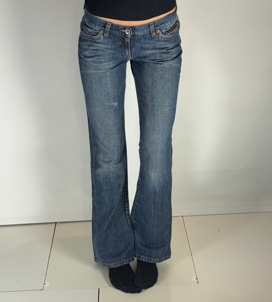 Lågmidjade jeans–stl: XS