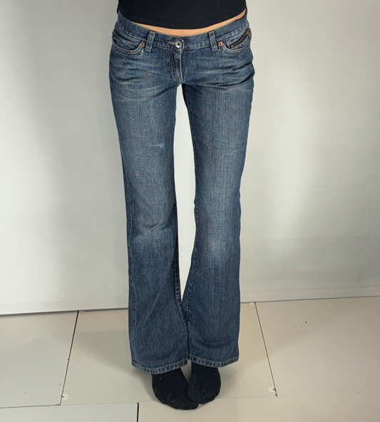 Lågmidjade jeans–stl: XS