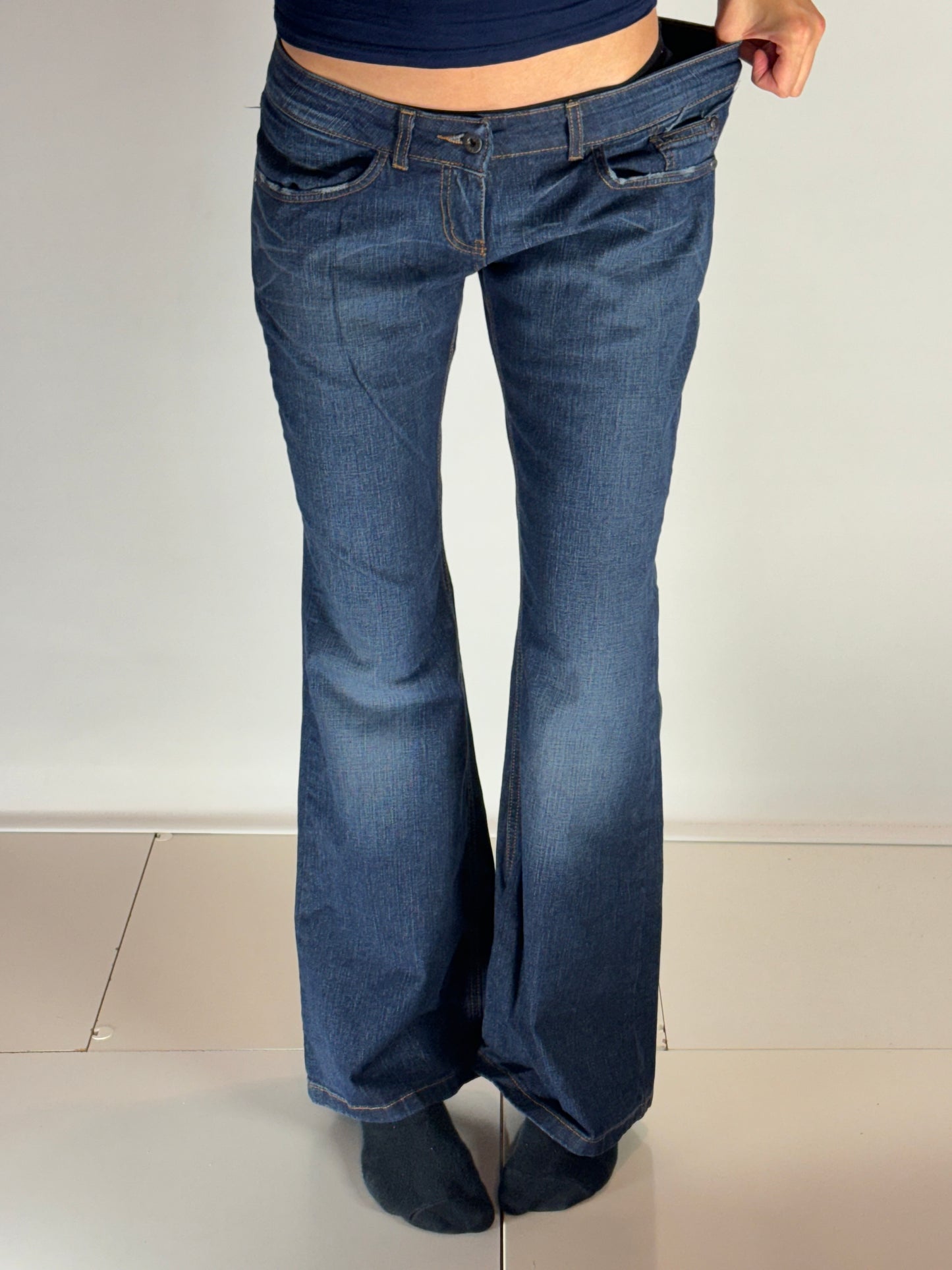 Lågmidjade jeans–stl: S/M