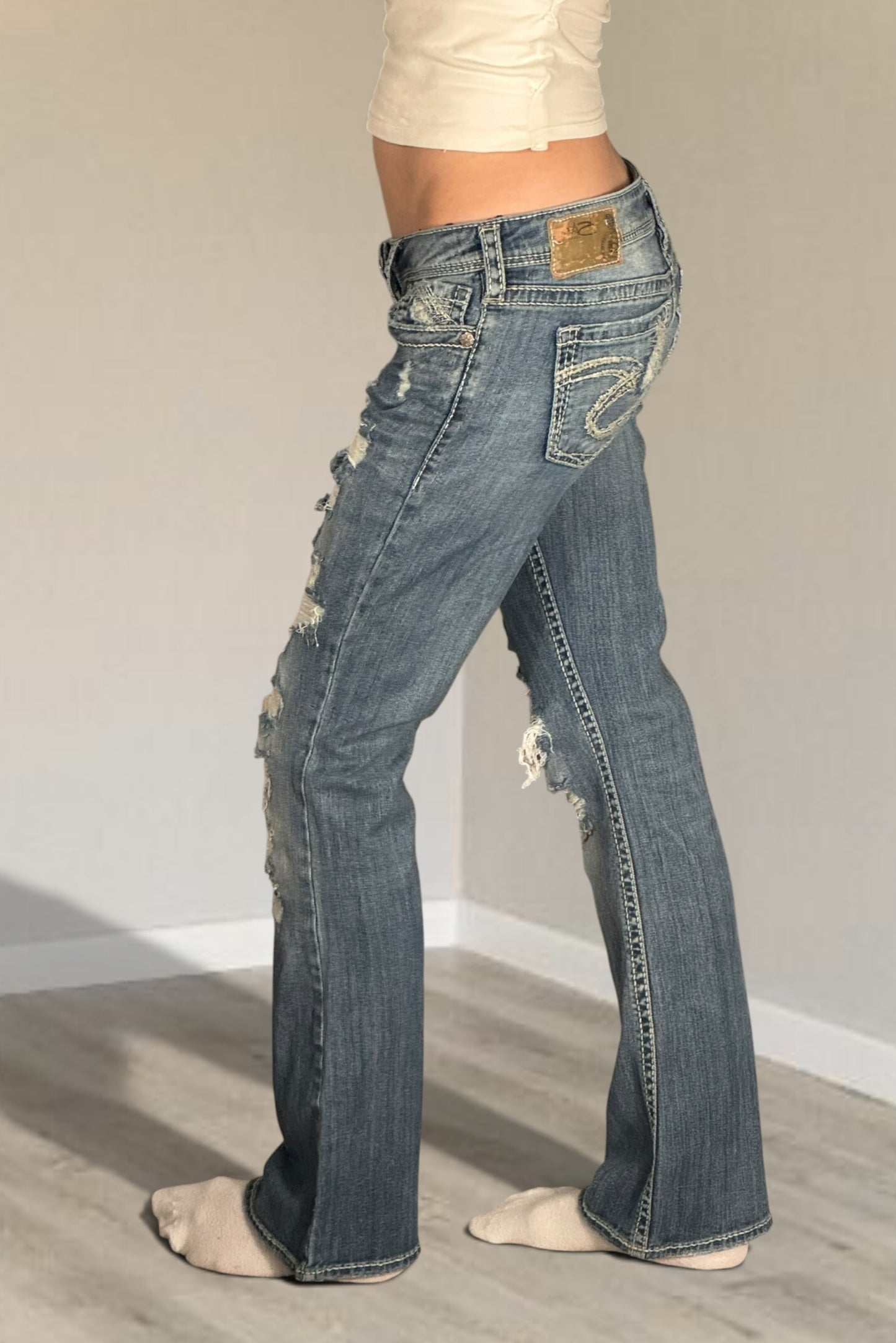 Lågmidjade jeans stl: S
