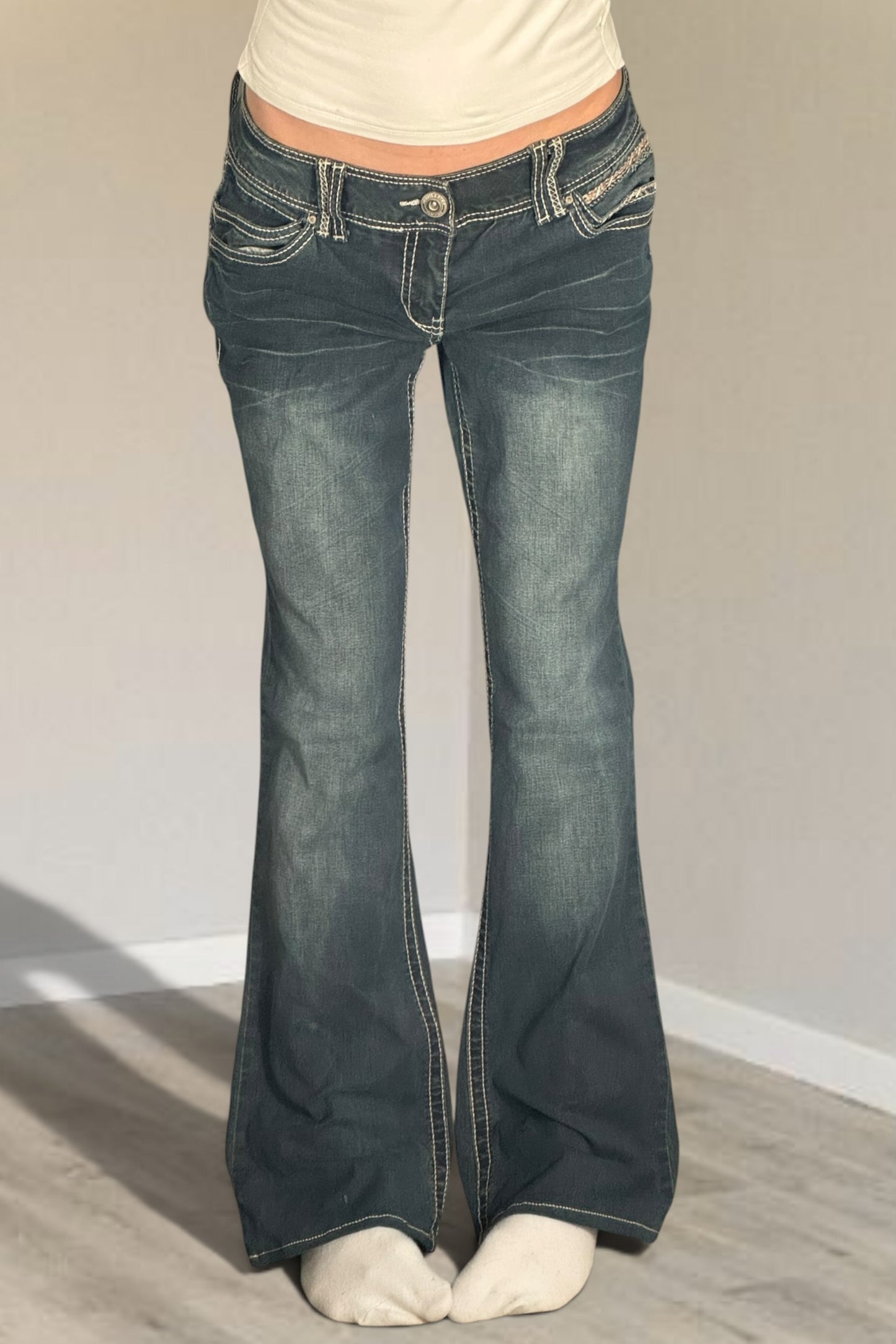 Lågmidjade jeans stl: M