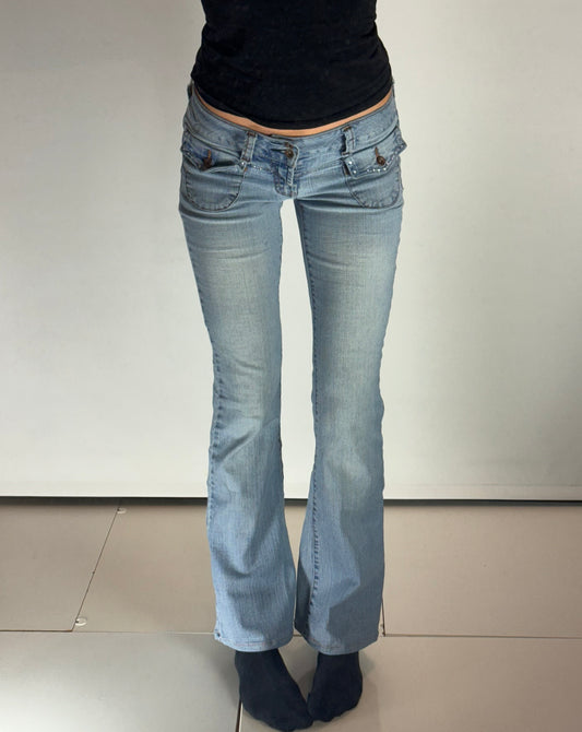 Lågmidjade jeans–stl: XS