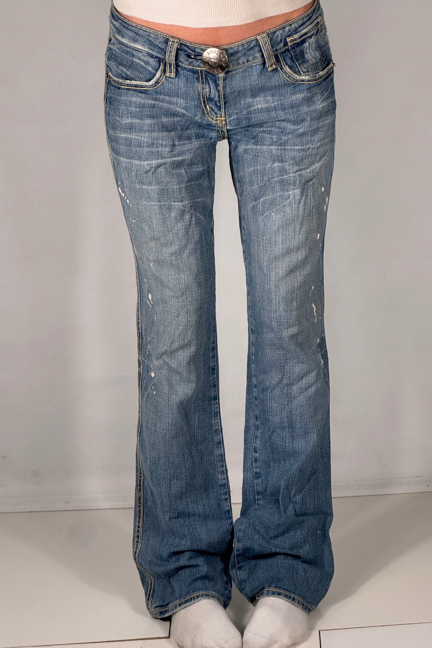 Lavtaljede jeans str: S