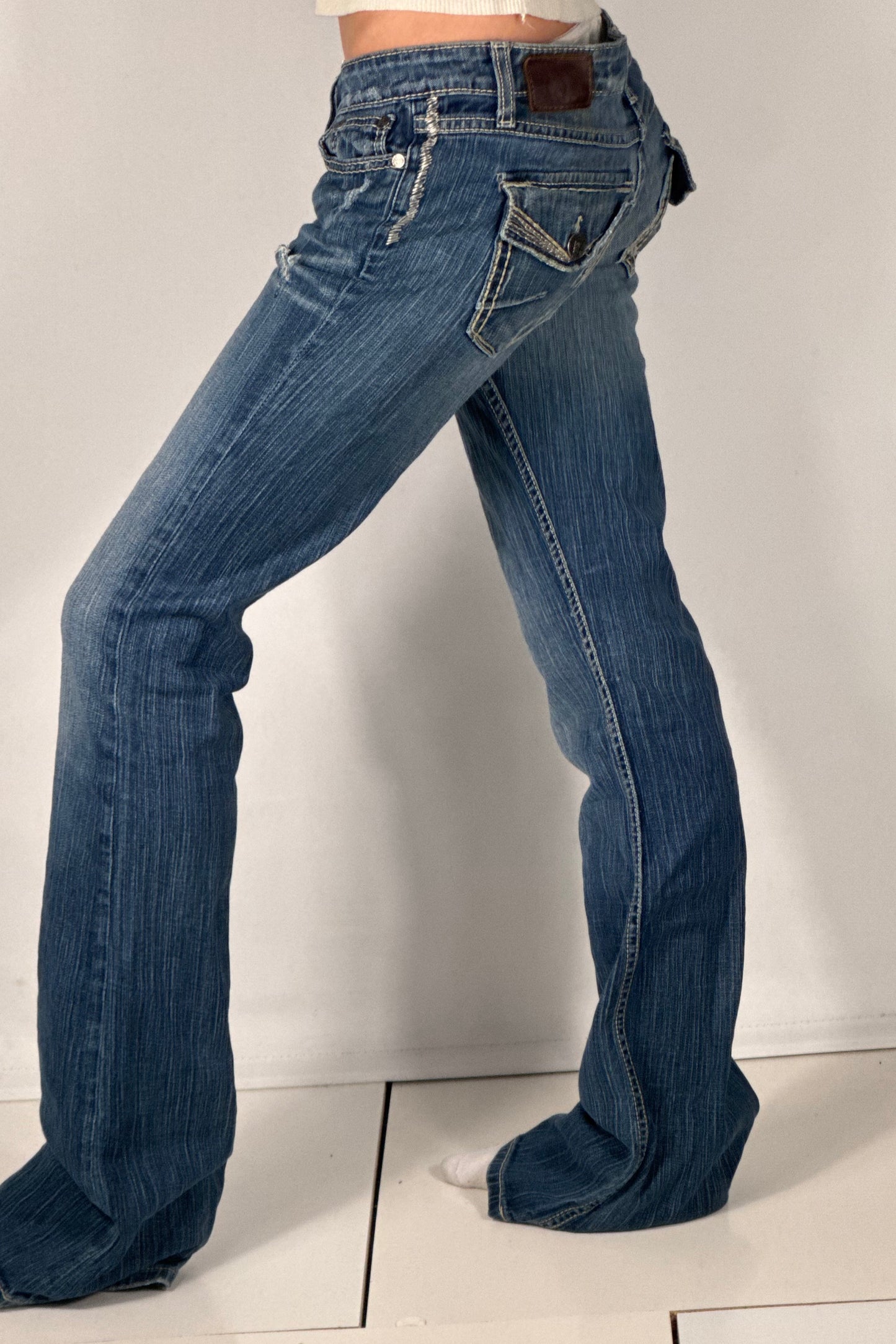 Lavtaljede jeans str: S