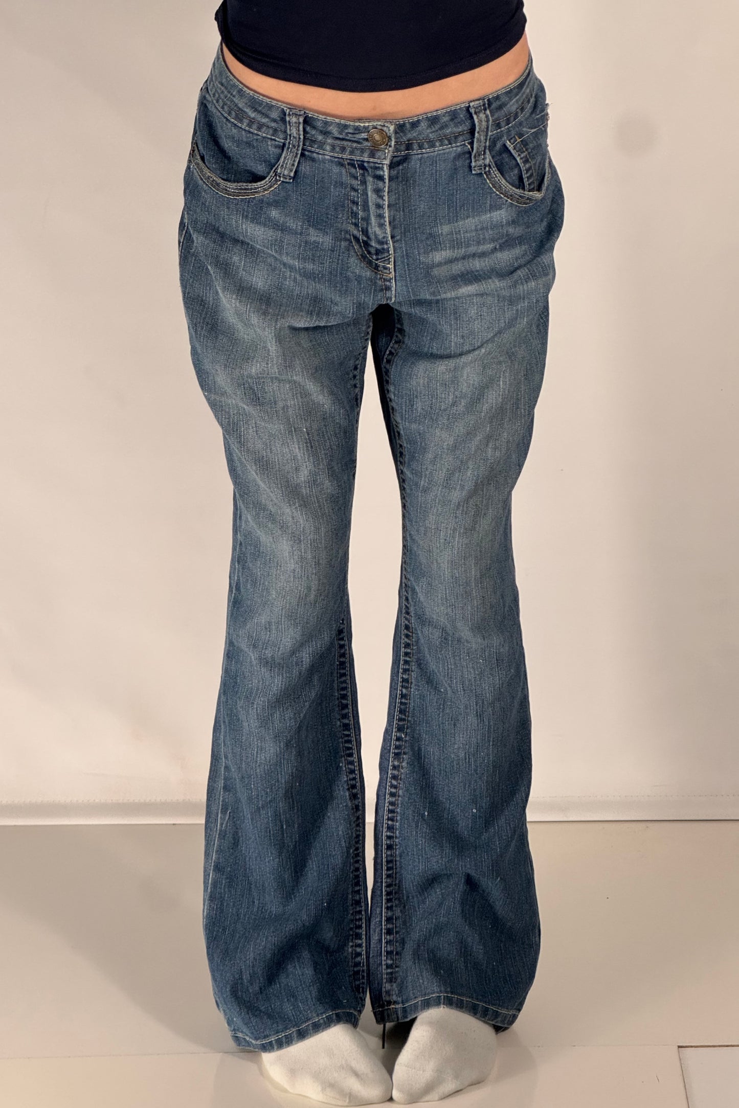 Lavtaljede jeans str: M