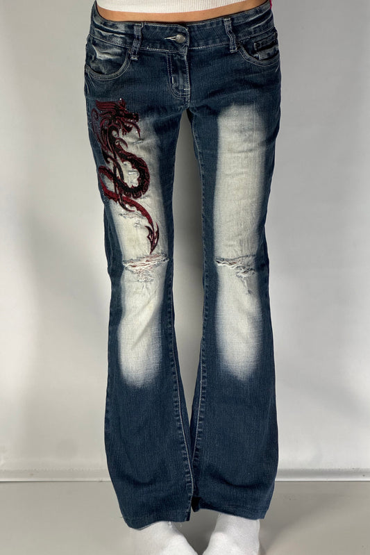 Lågmidjade jeans stl: S