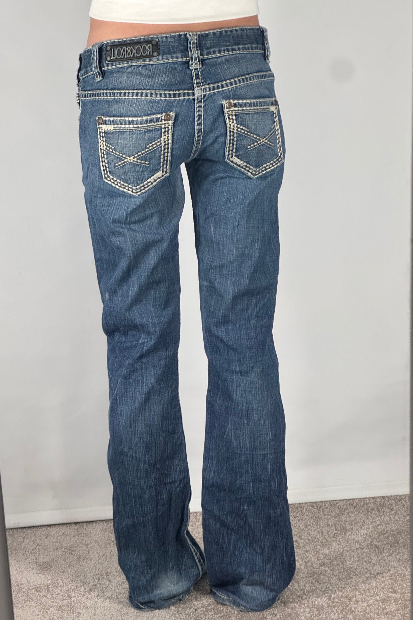 Lavtaljede jeans str: S