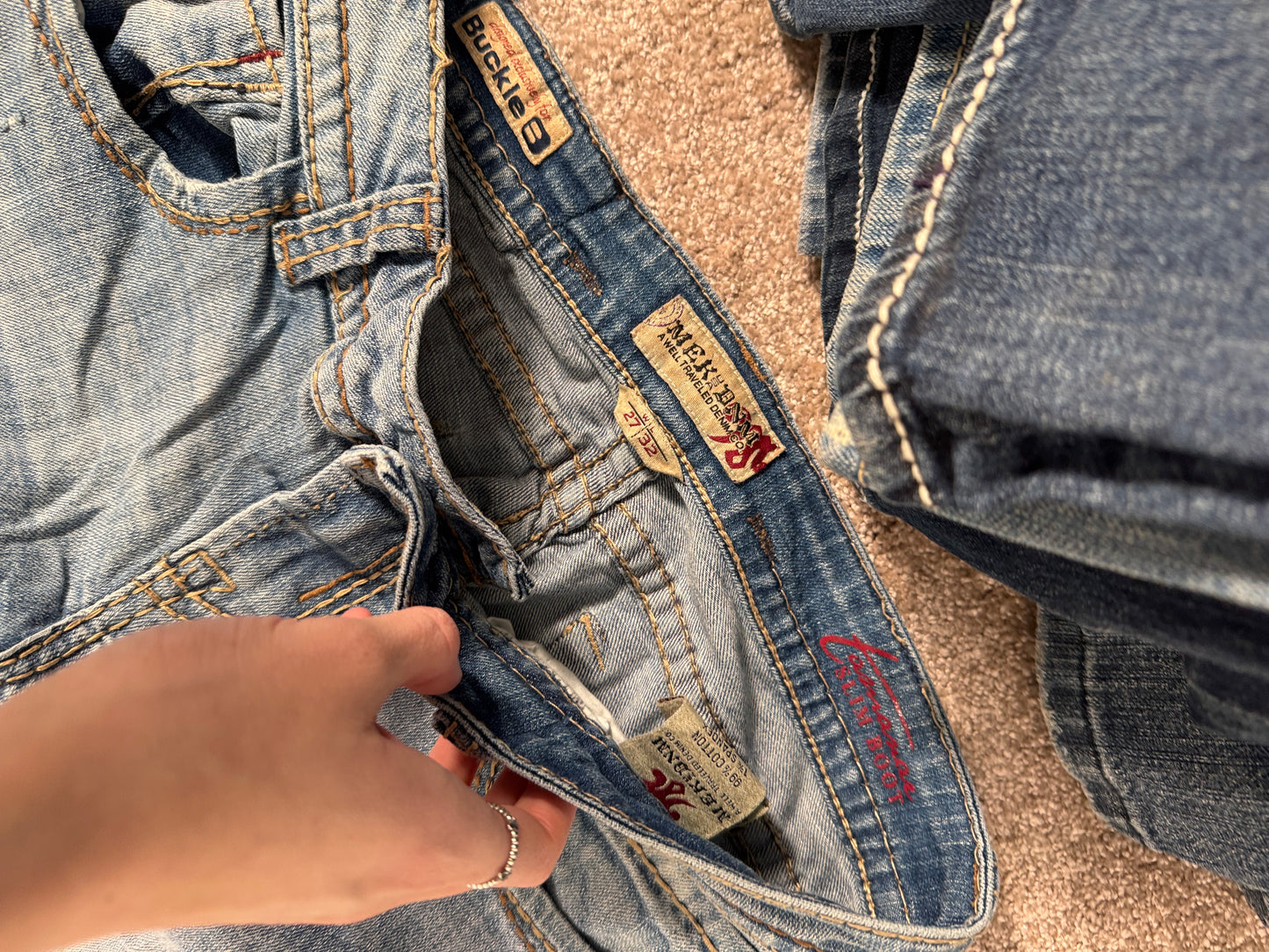Lågmidjade jeans stl: S