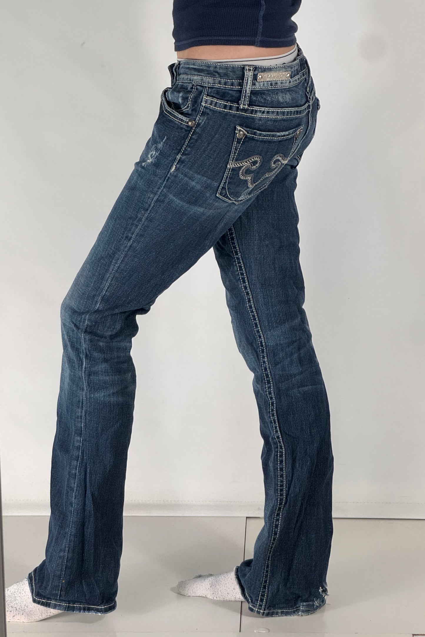 Lavtaljede jeans str: S
