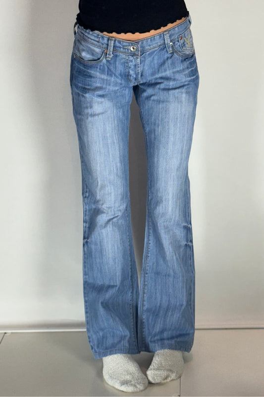Lågmidjade jeans–stl: XS/S