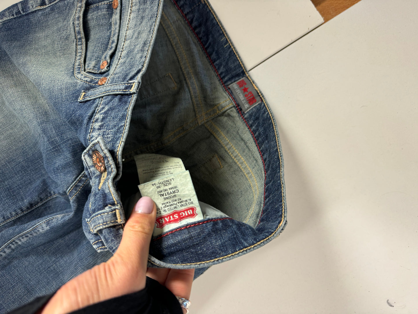 Lågmidjade jeans stl: S