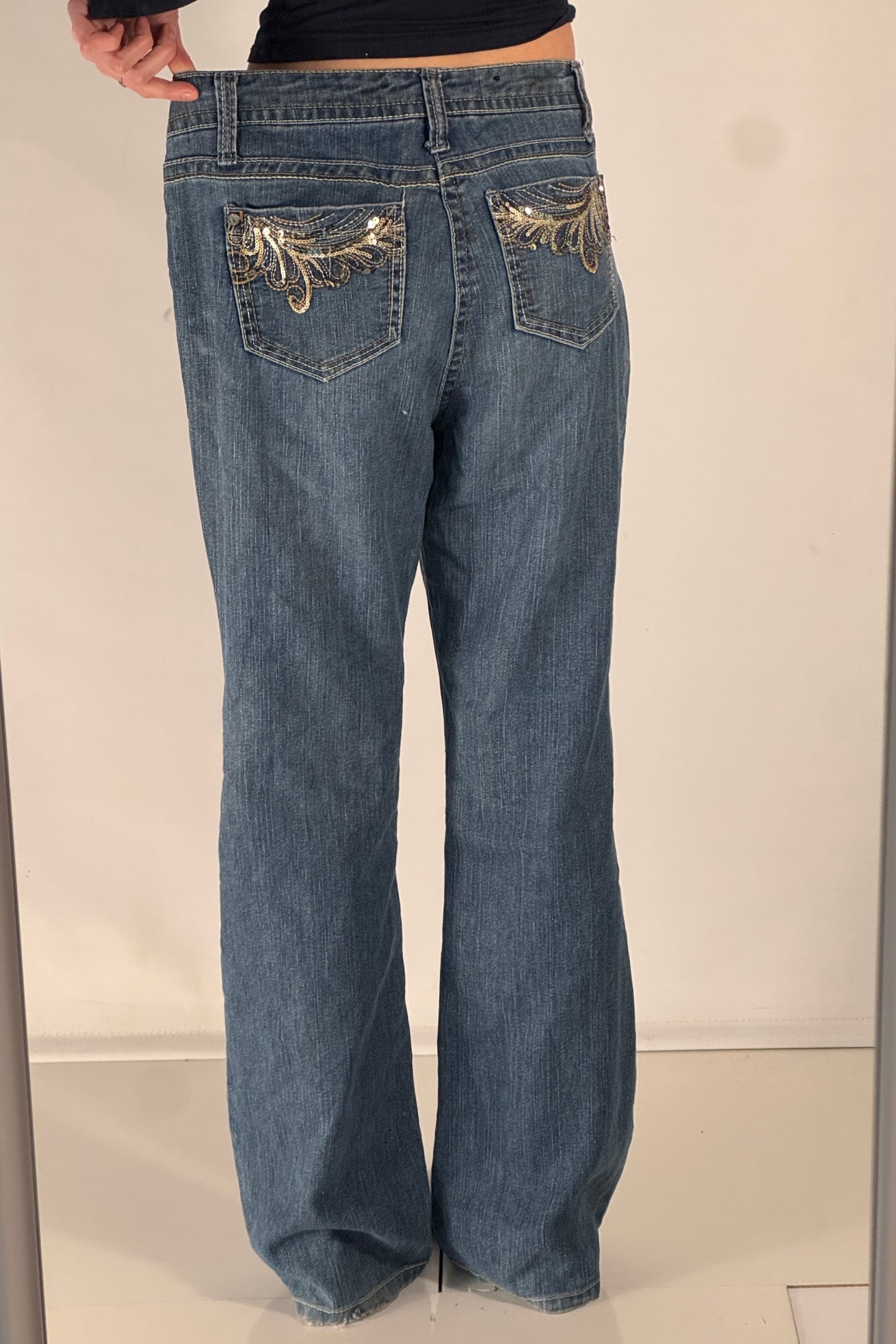 Lavtaljede jeans str: M