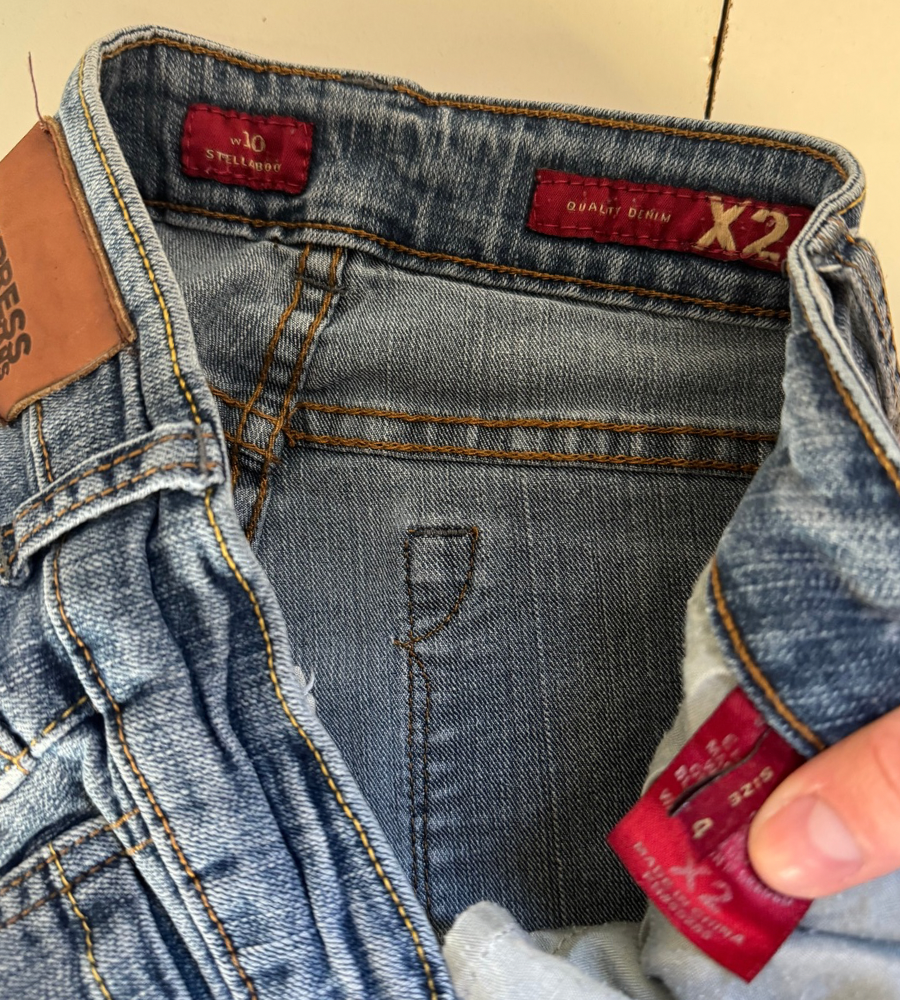 Lågmidjade jeans–stl: S