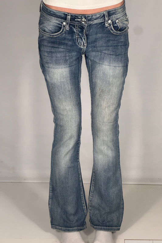 Lavtaljede jeans str: S