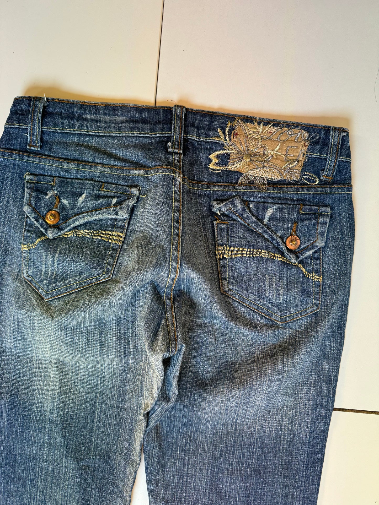 Lågmidjade jeans–stl: S/M