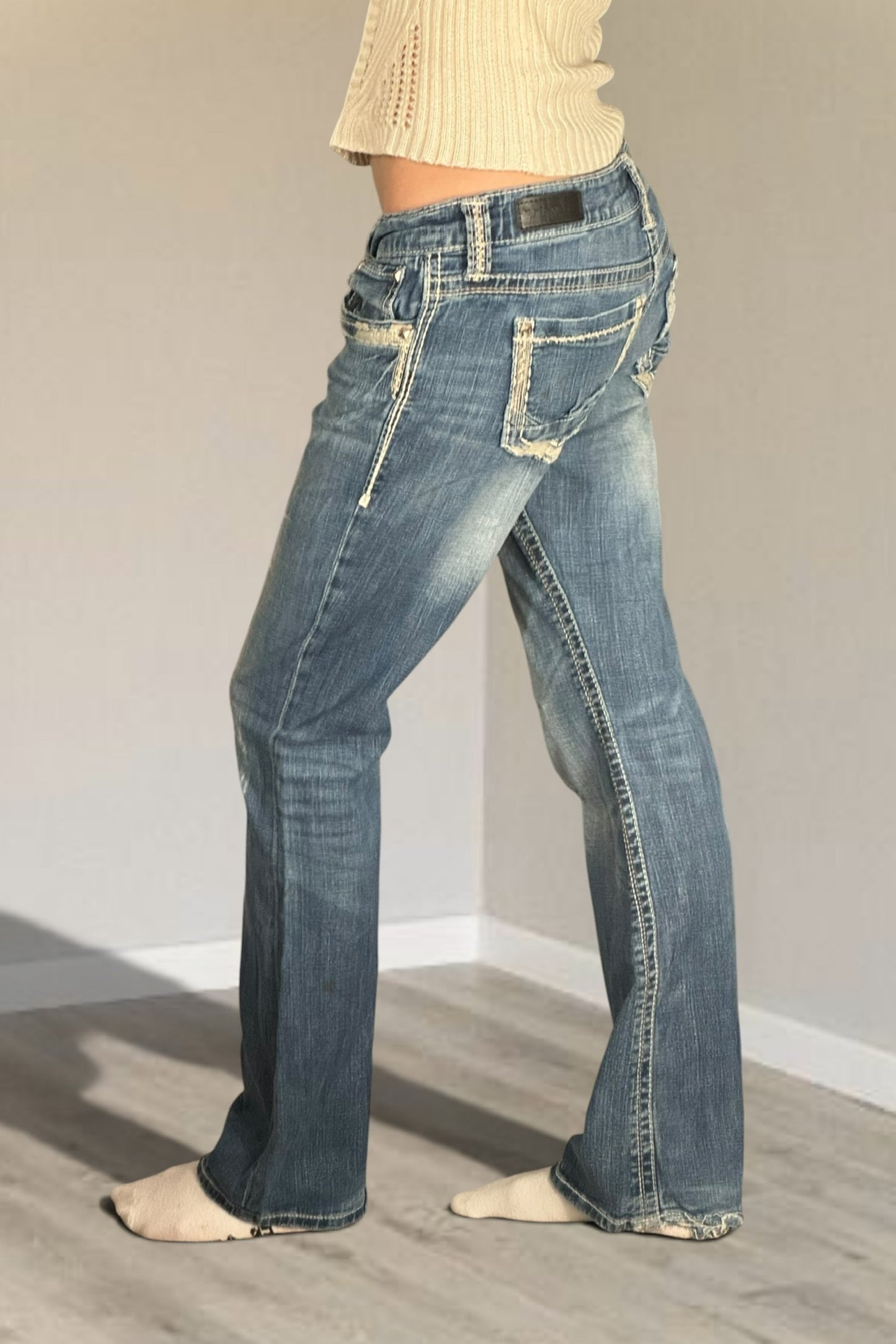 Lågmidjade jeans stl: S