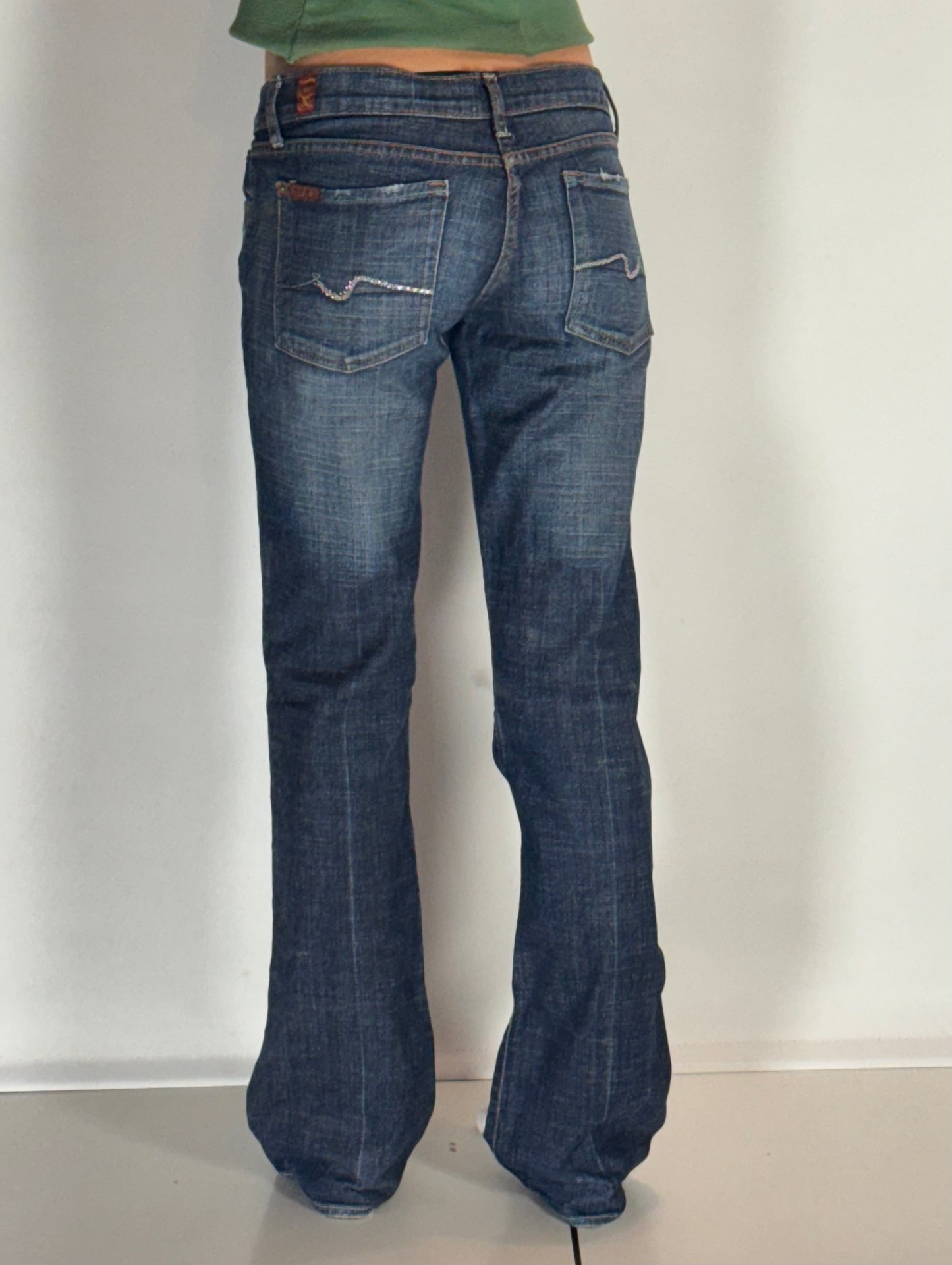 Lågmidjade jeans–stl: S