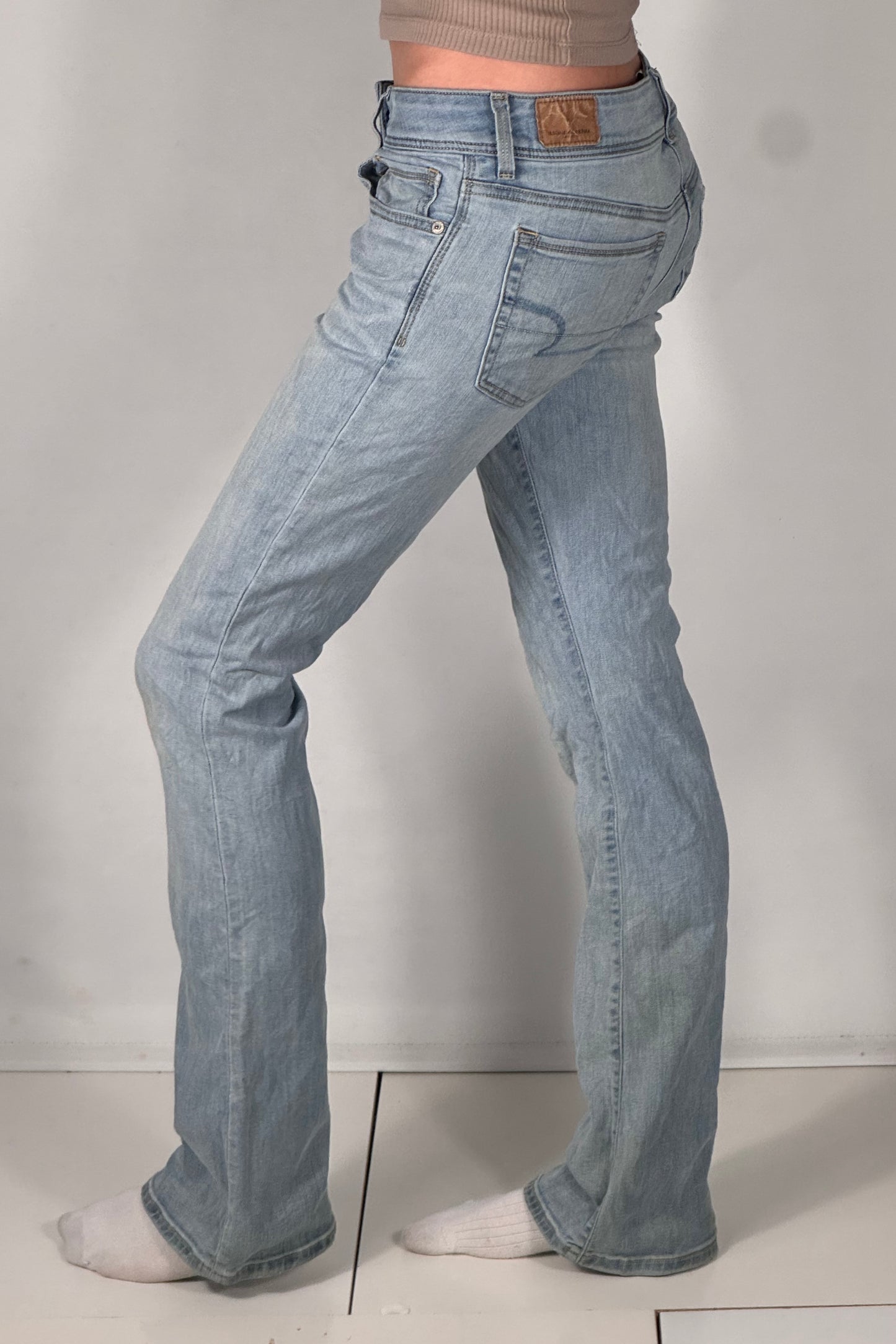 Utsvingte jeans str: S