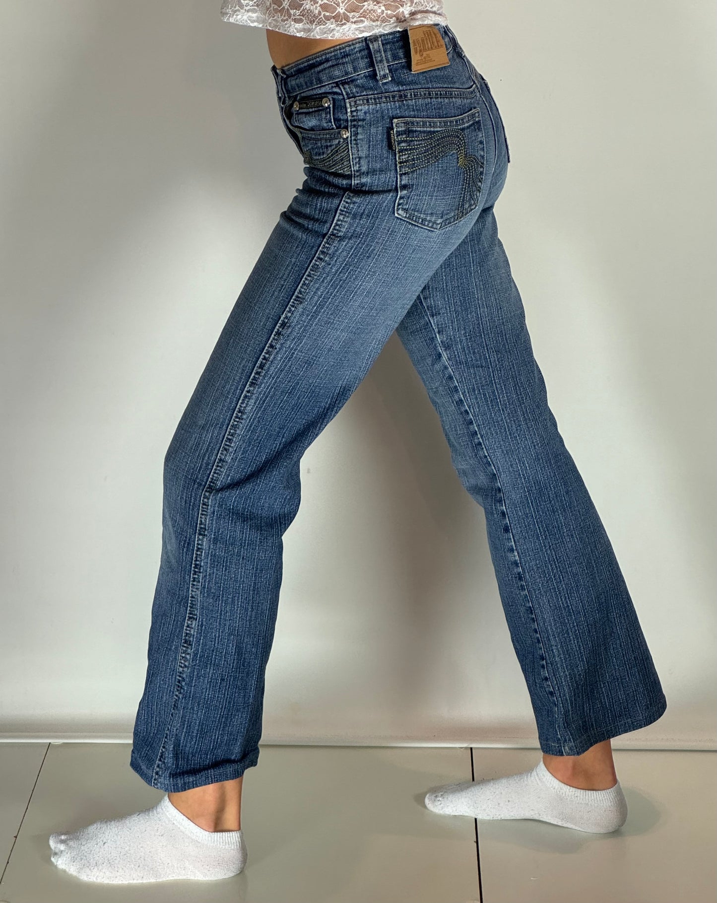 Utsvängda jeans stl: XS