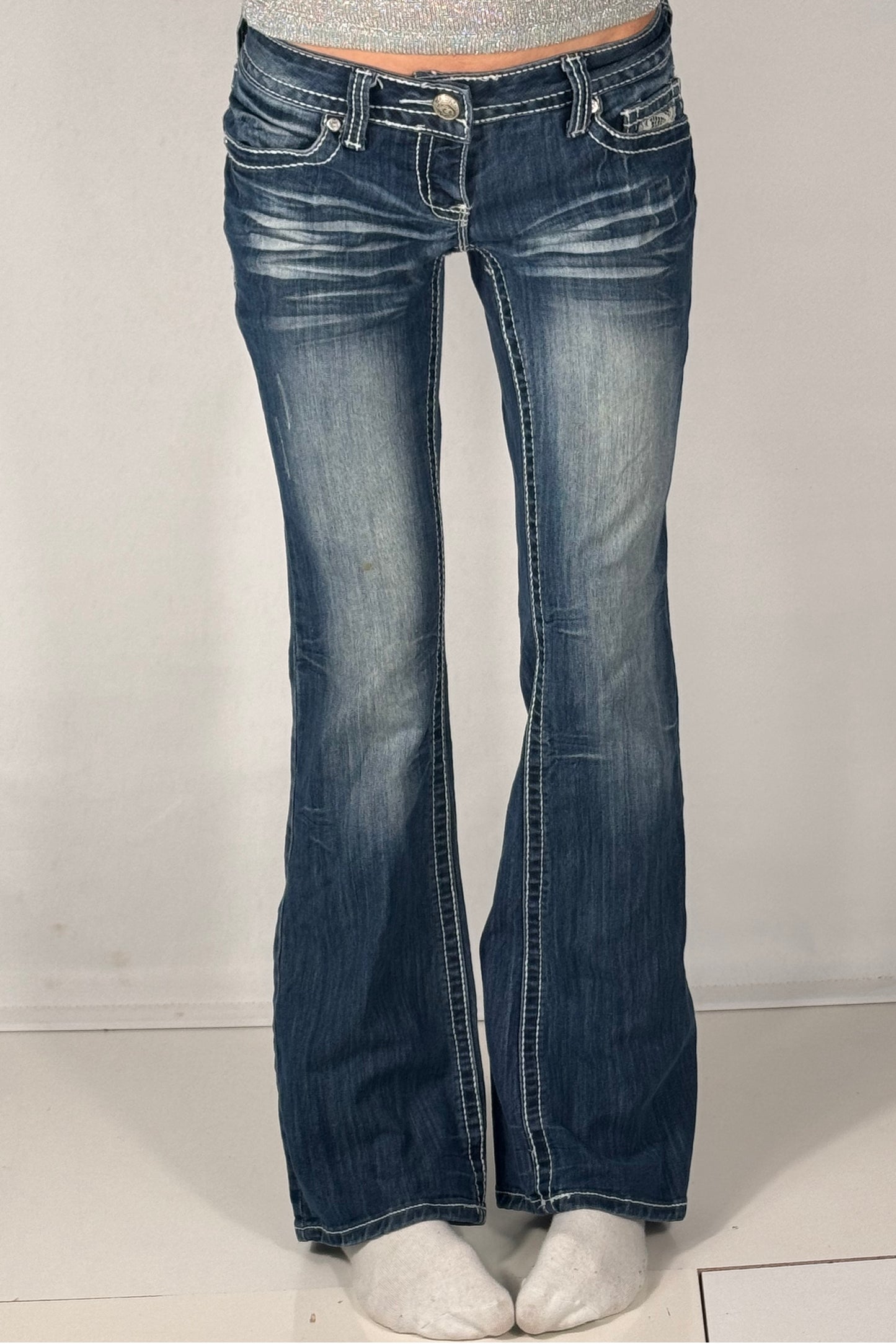 Lavtaljede jeans str: S
