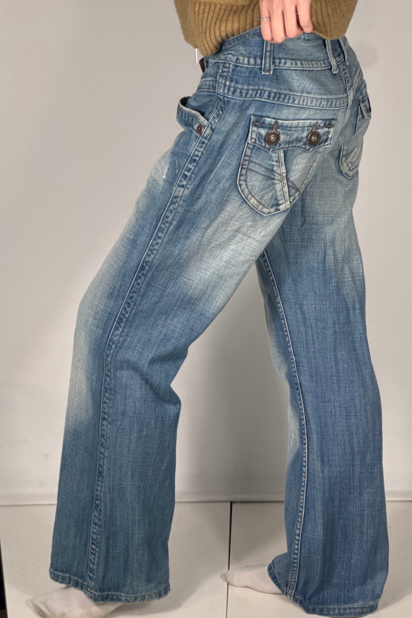 Lavtaljede jeans str: M