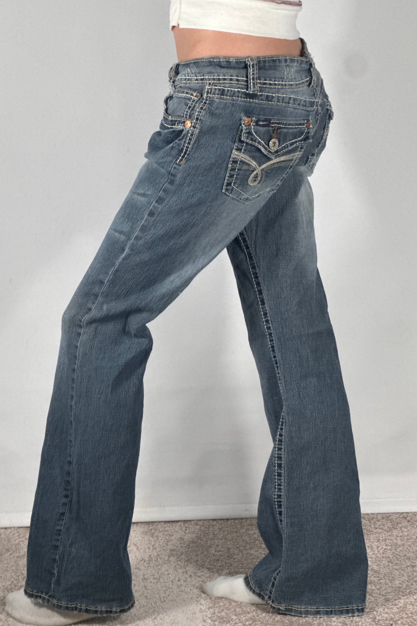 Lavtaljede jeans str: M