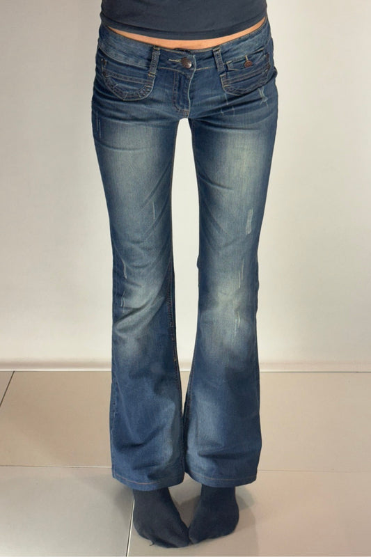 Lågmidjade jeans–stl: XS