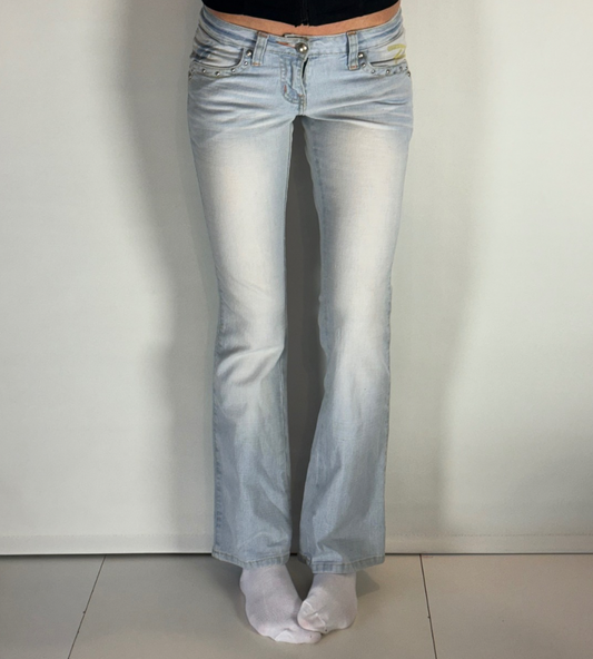 Lågmidjade jeans–stl: XS