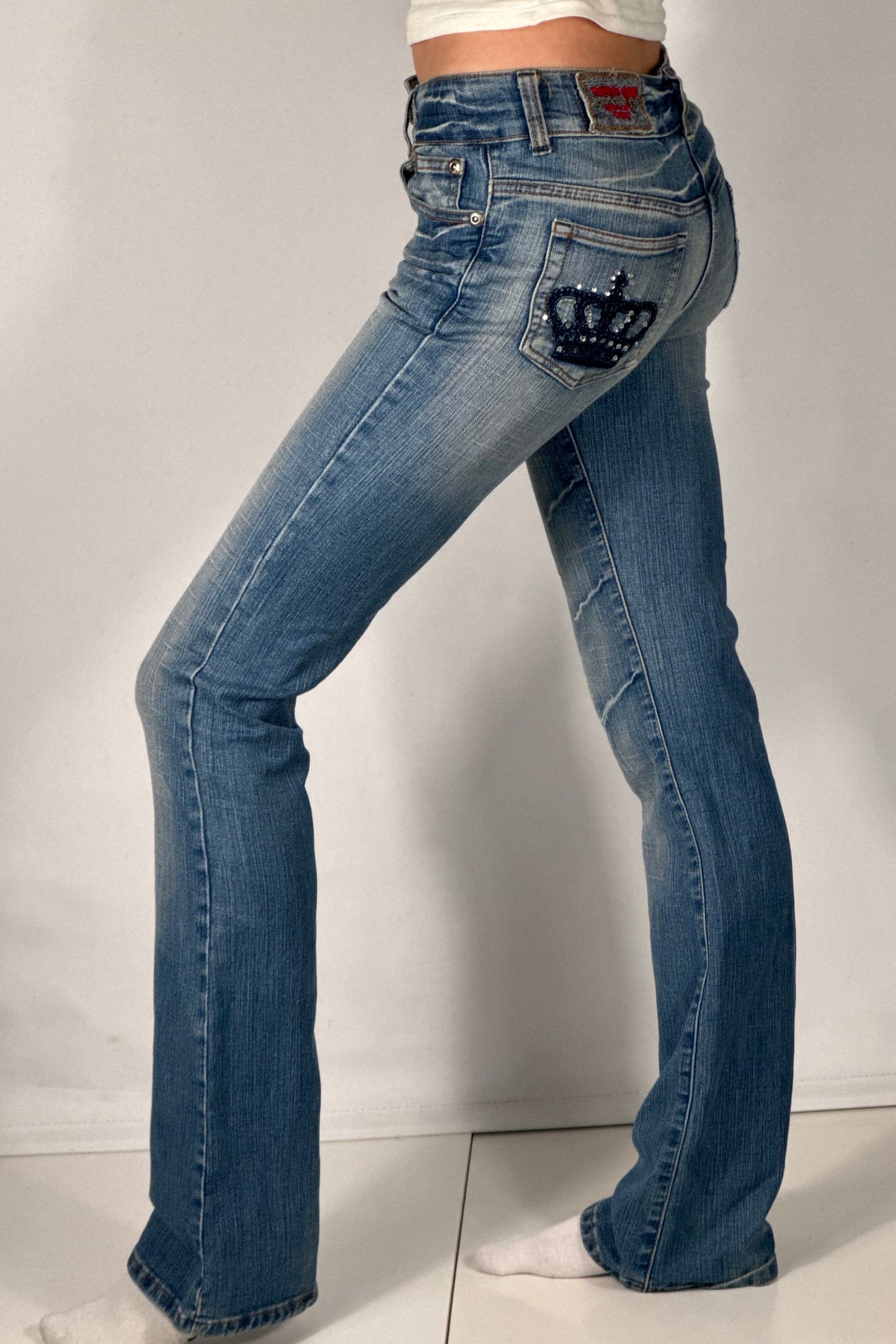 Utsvängda jeans stl: XXS