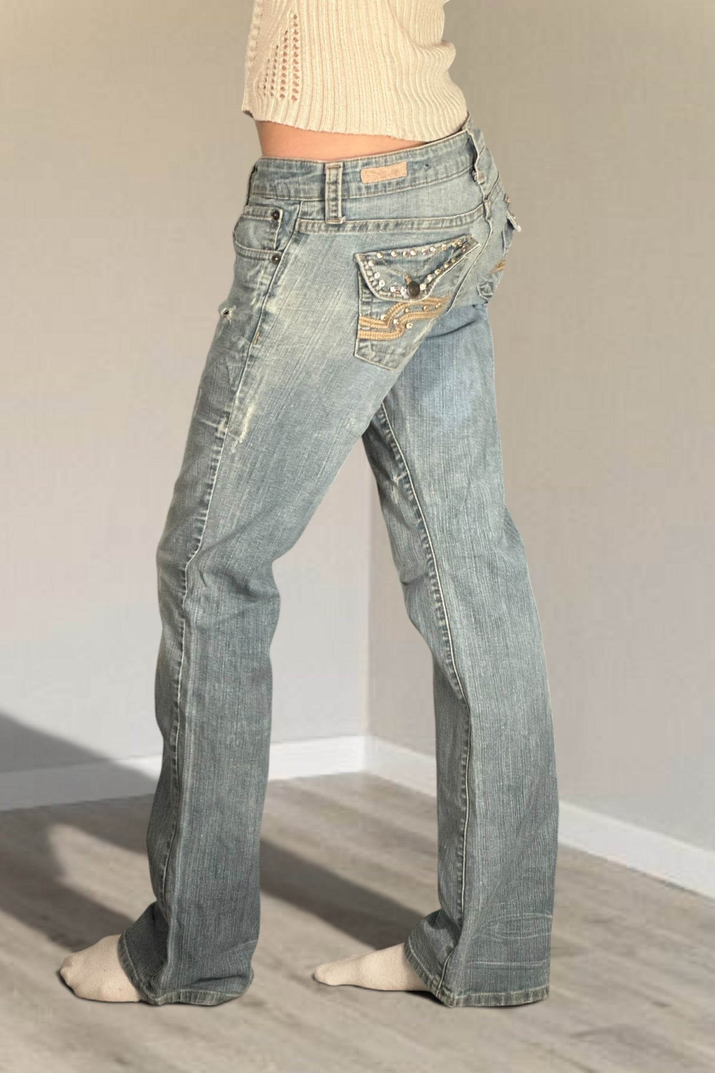 Lågmidjade jeans stl: S/M