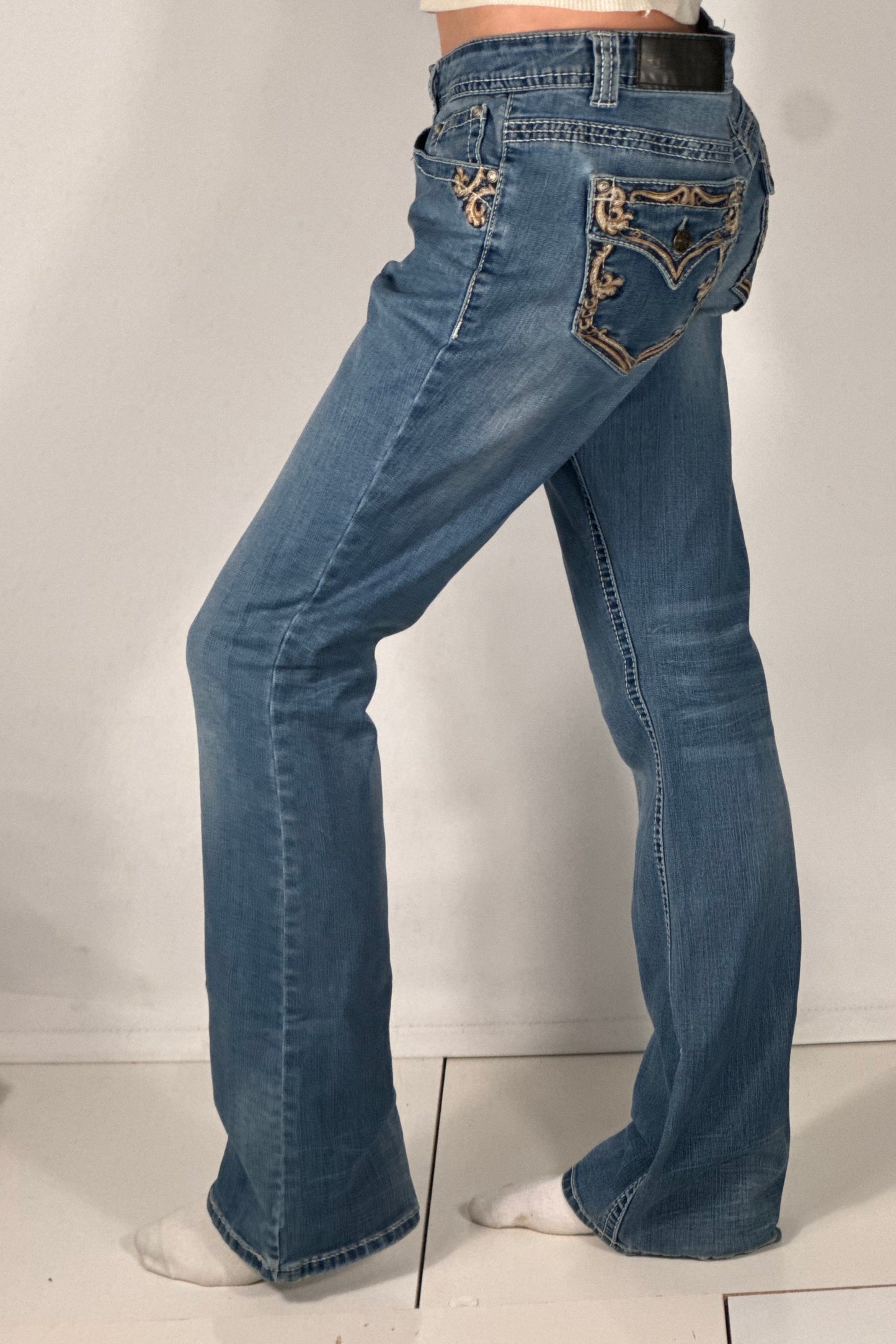 Lavtaljede jeans str: S