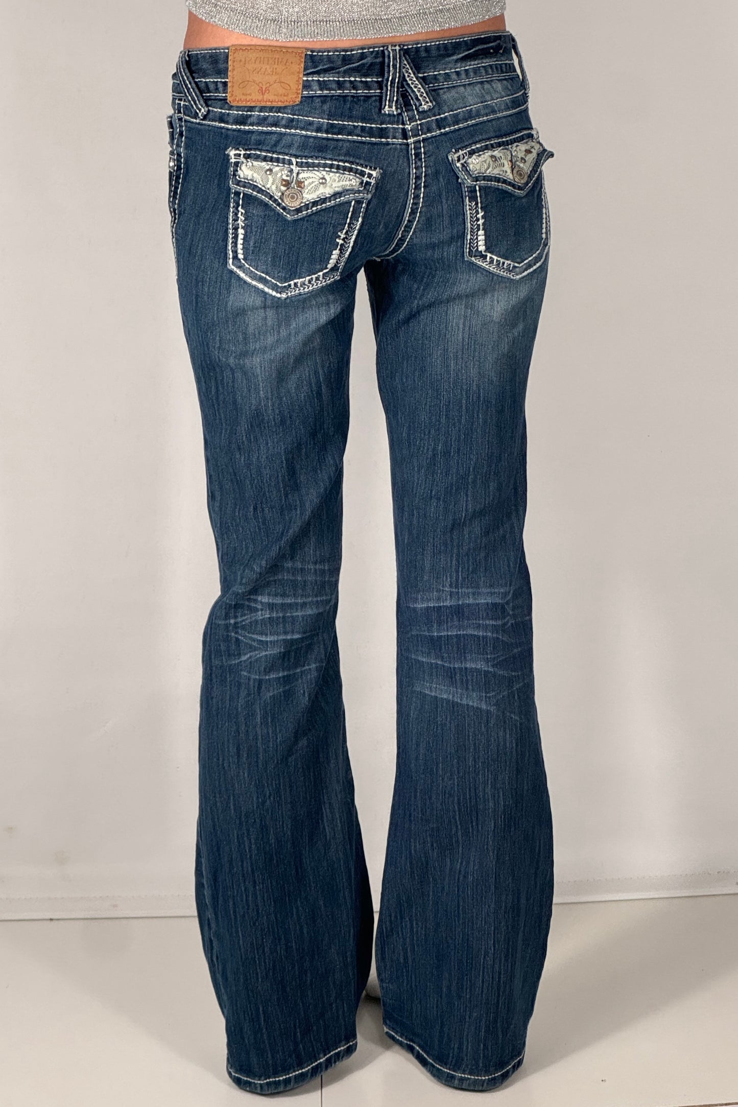 Lavtaljede jeans str: S