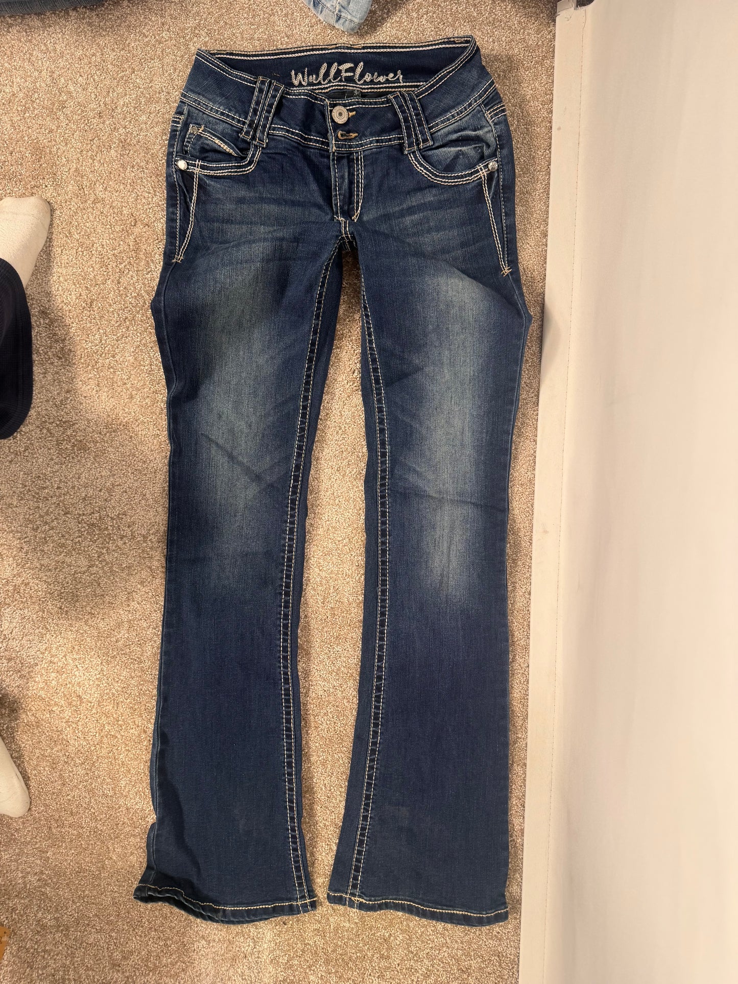 Lavmidede jeans str: XXS