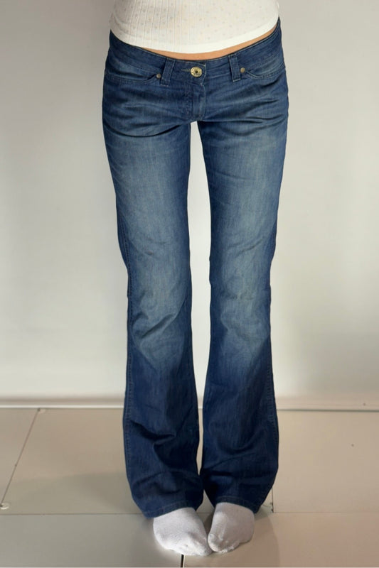 Lågmidjade jeans–stl: S