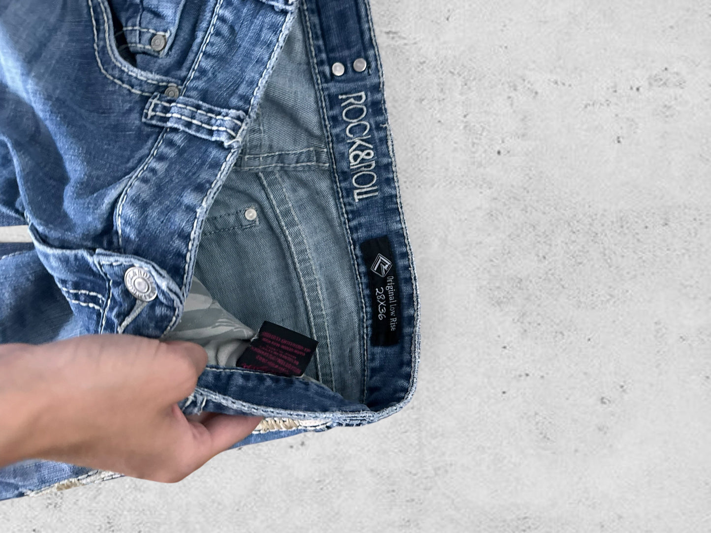 Lågmidjade jeans stl: S
