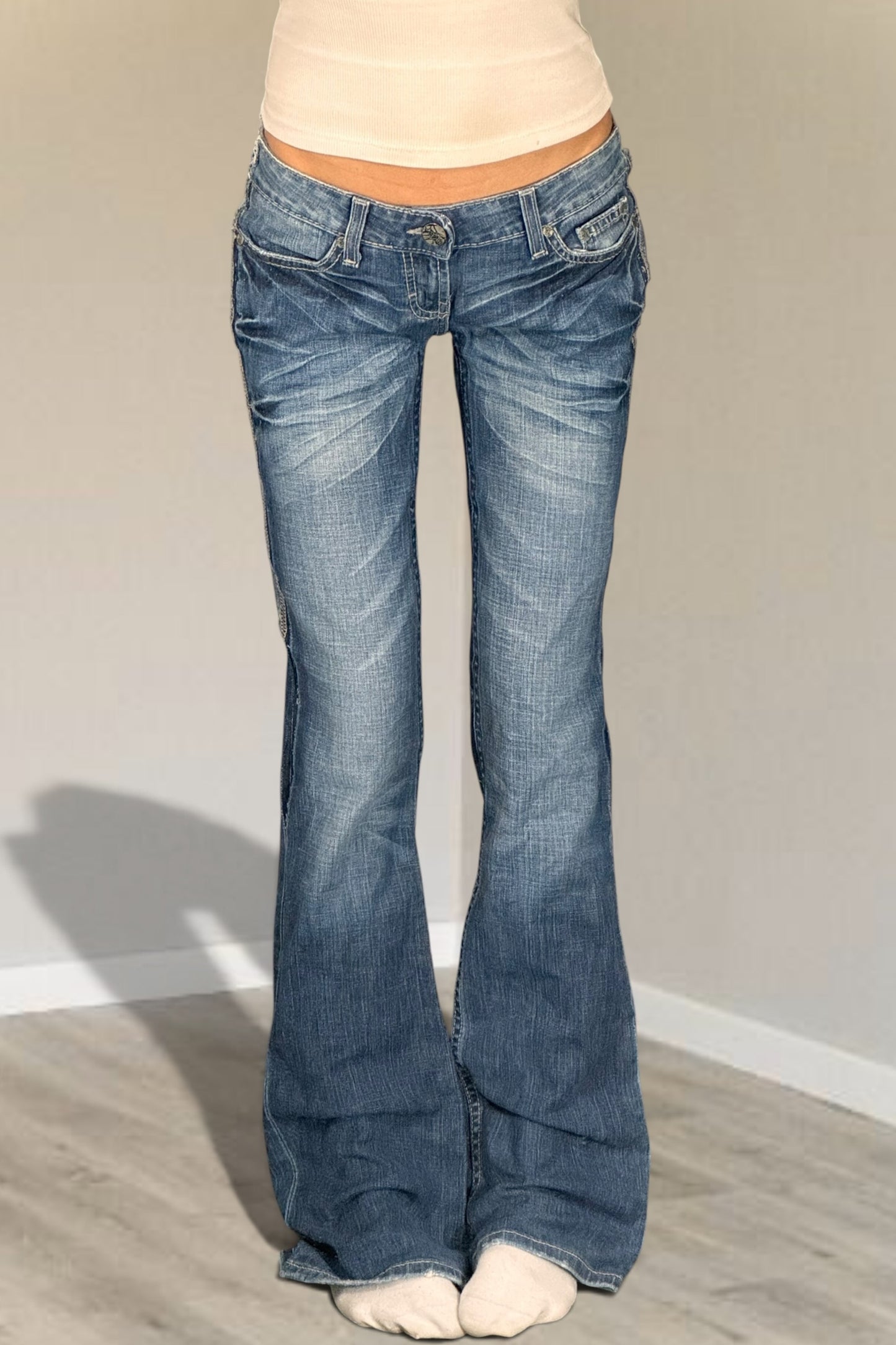 Lågmidjade jeans stl: S/M