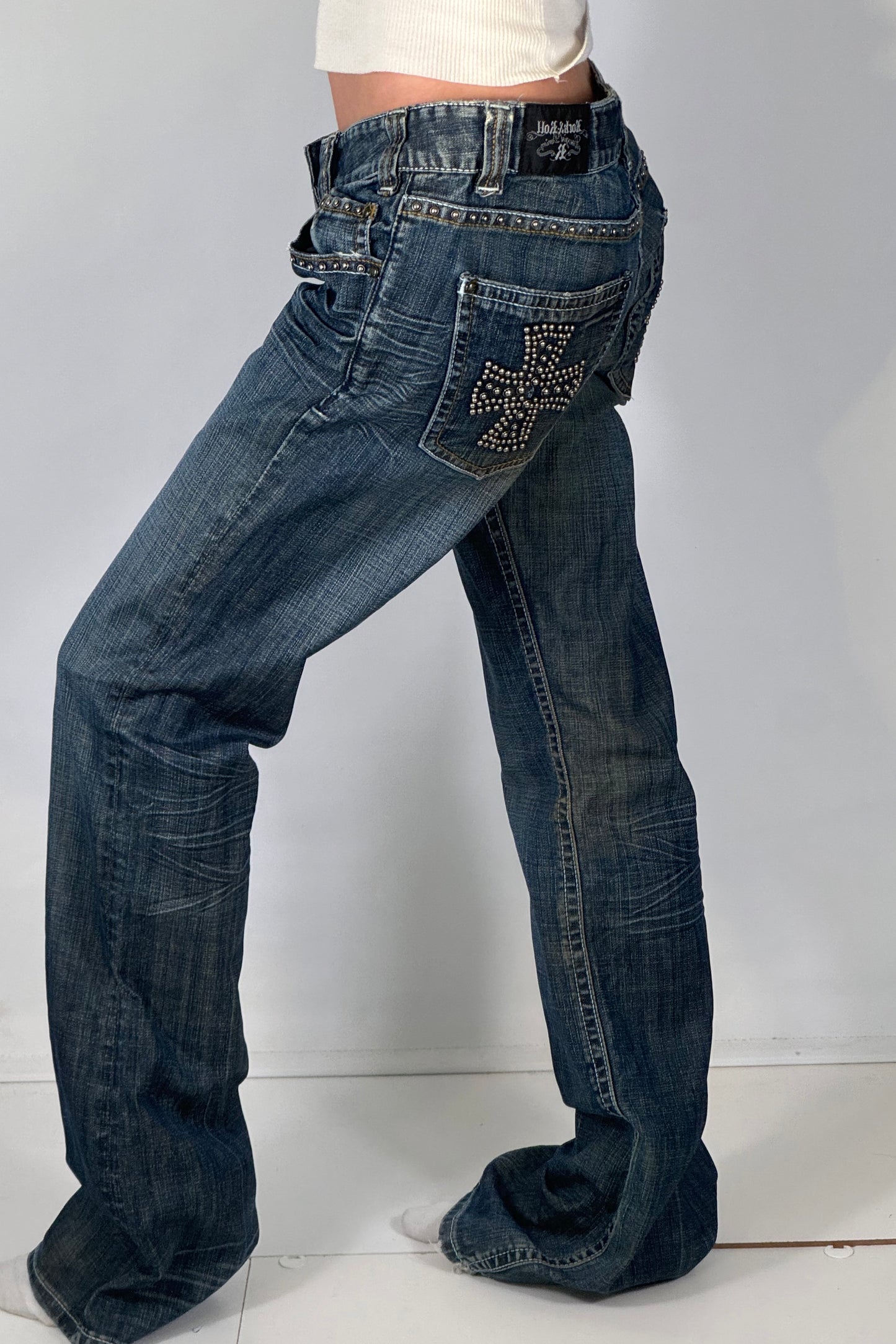 Lavtaljede jeans str: M