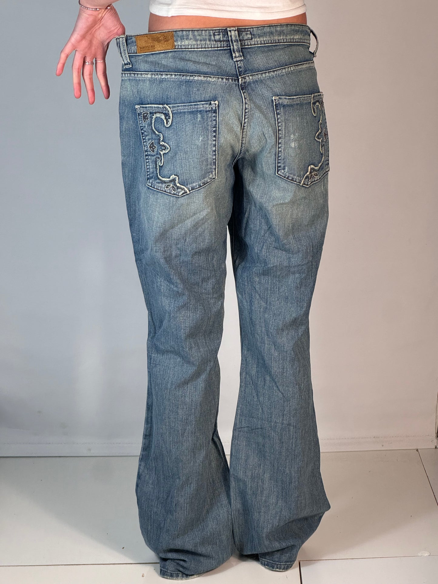 Lavtaljede jeans str: S